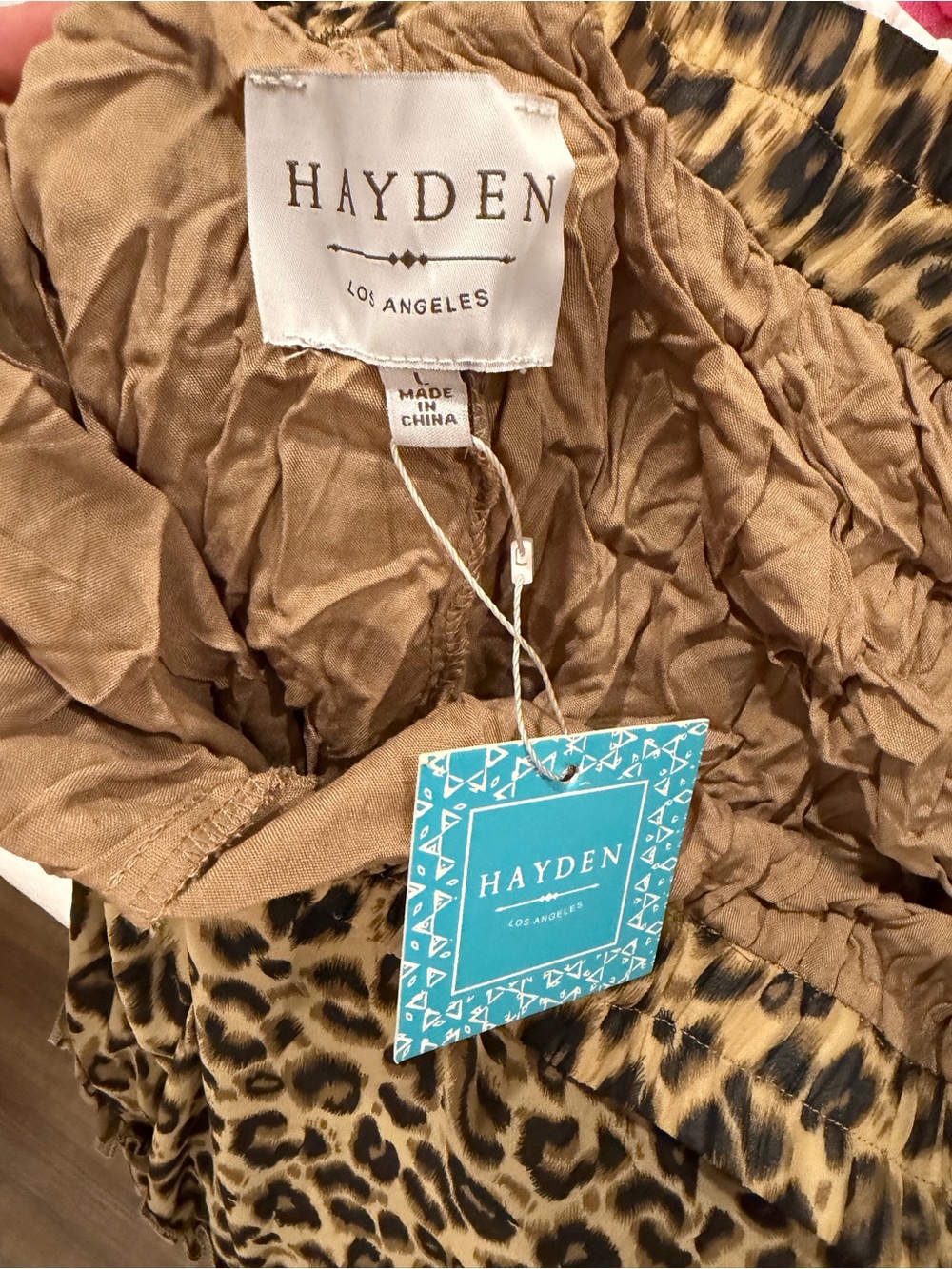 Hayden Leopard Print Maxi Skirt - Beige and Brown - Picture 3 of 3